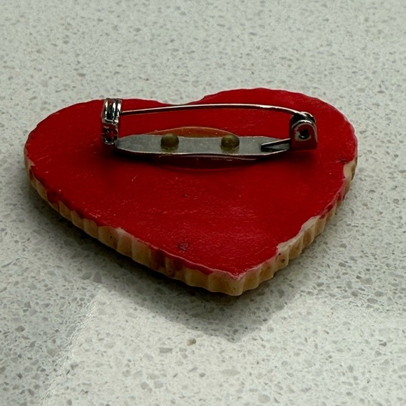Vintage Heart Brooch Pin Valentine's Day - Picture 6 of 10